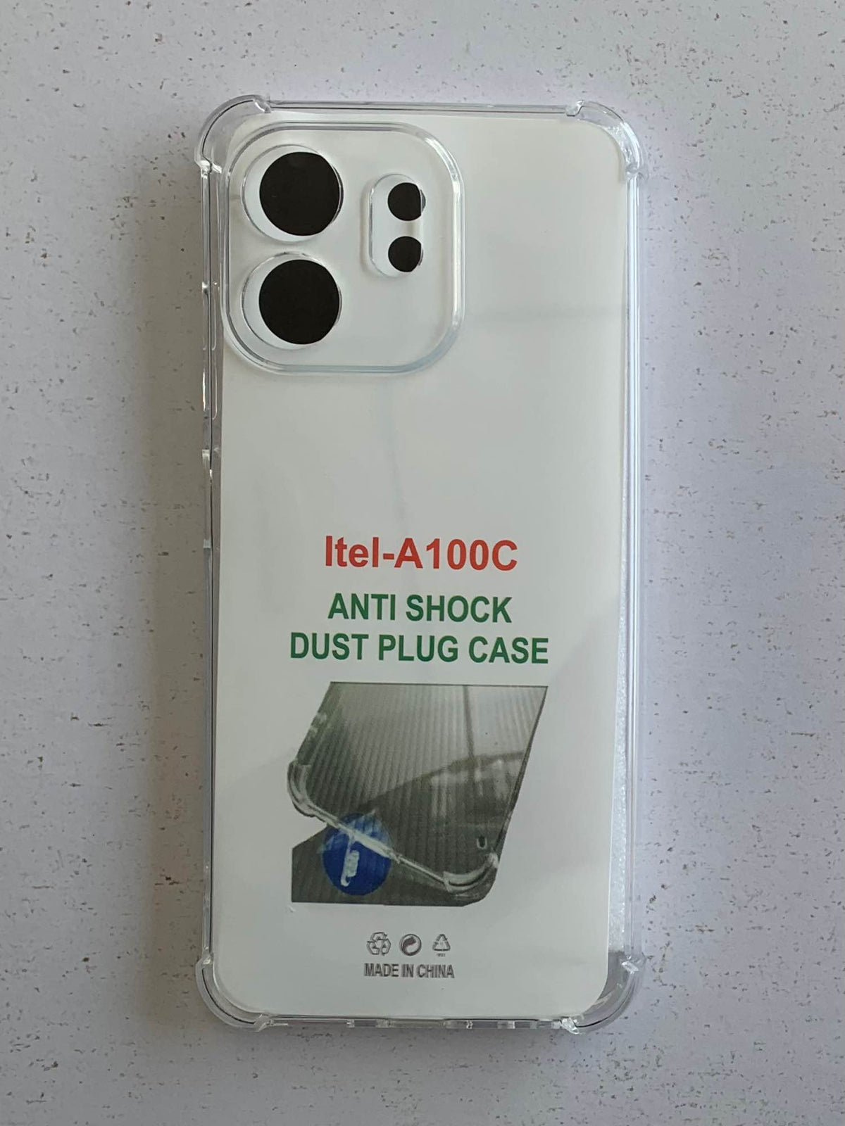 ITEL Crystal Clear Transparent Shockproof Mobile Back Cover