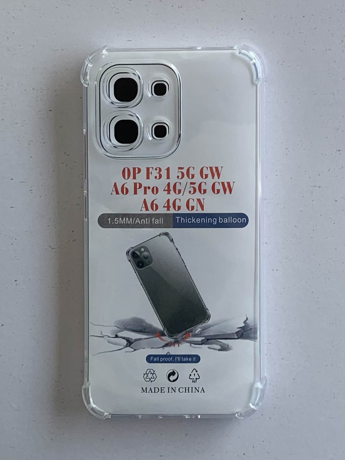 OPPO Crystal Clear Transparent Shockproof Imported TPU Mobile Back Cover