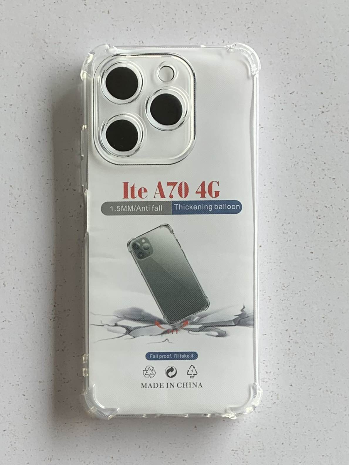 ITEL Crystal Clear Transparent Shockproof Mobile Back Cover