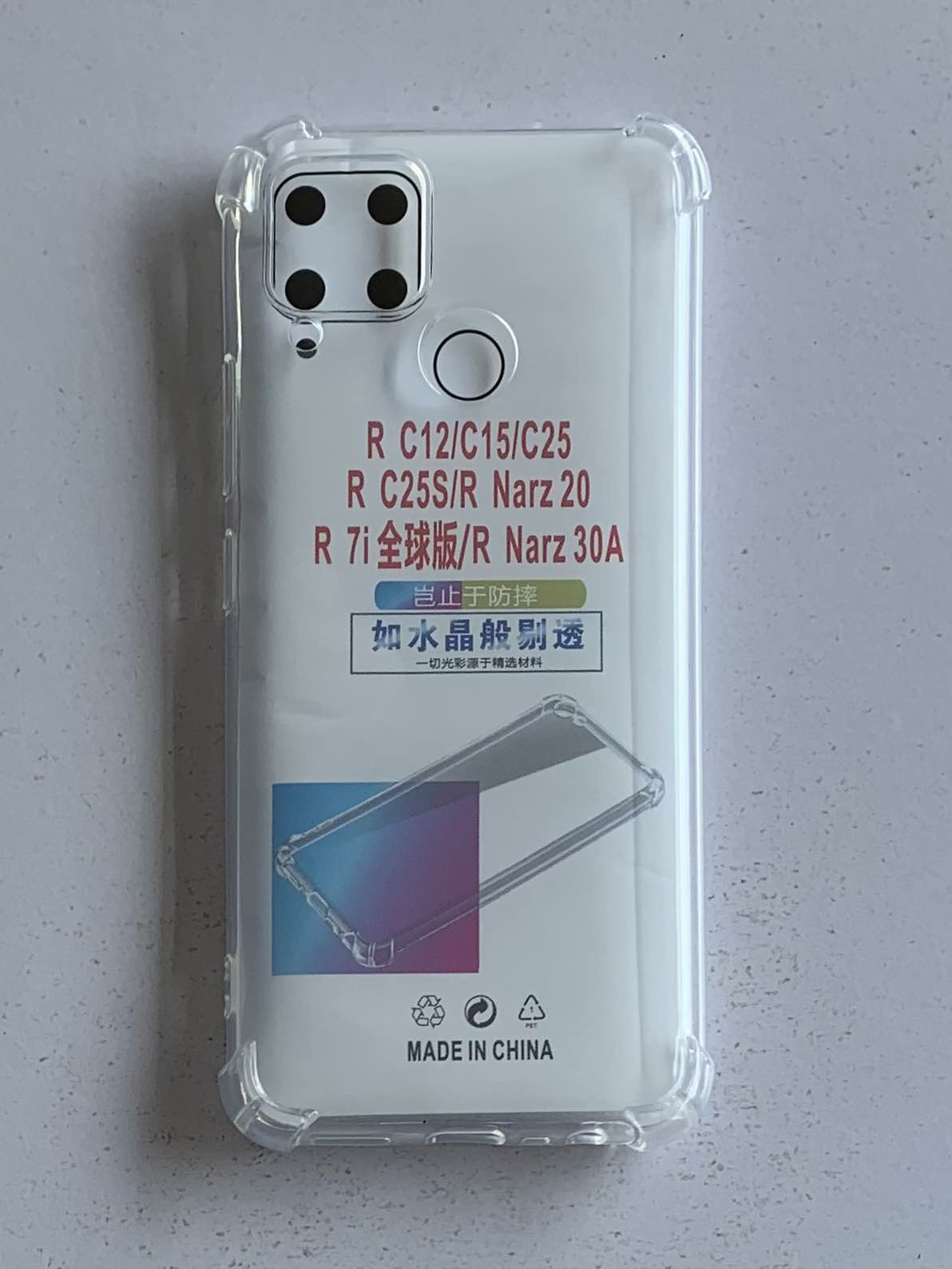 REALME Crystal Clear Transparent Shockproof Mobile Back Cover