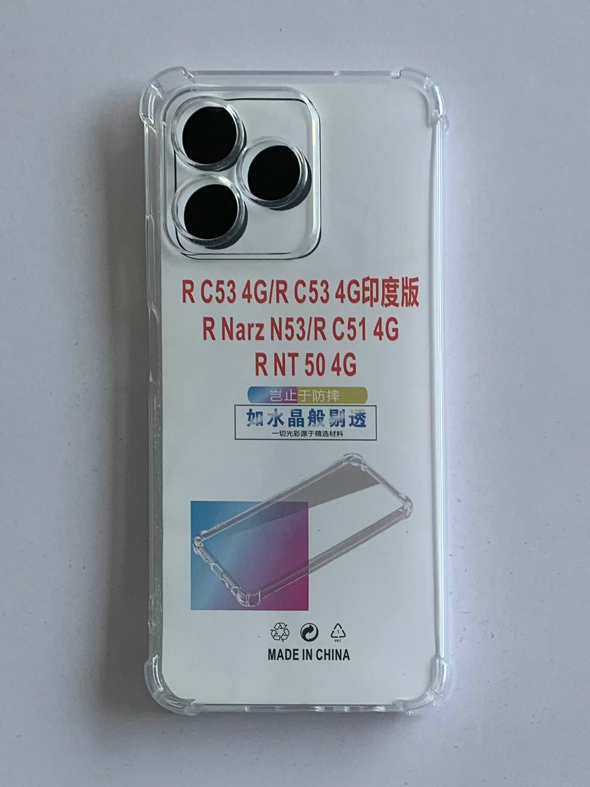 REALME Crystal Clear Transparent Shockproof Mobile Back Cover