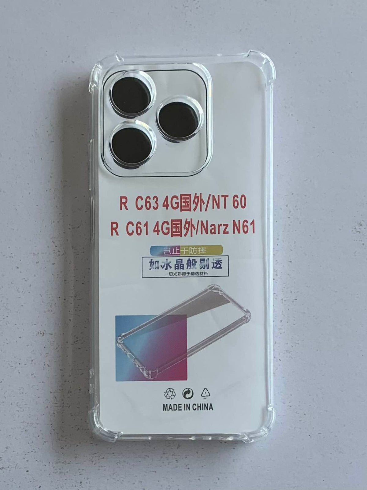 REALME Crystal Clear Transparent Shockproof Mobile Back Cover
