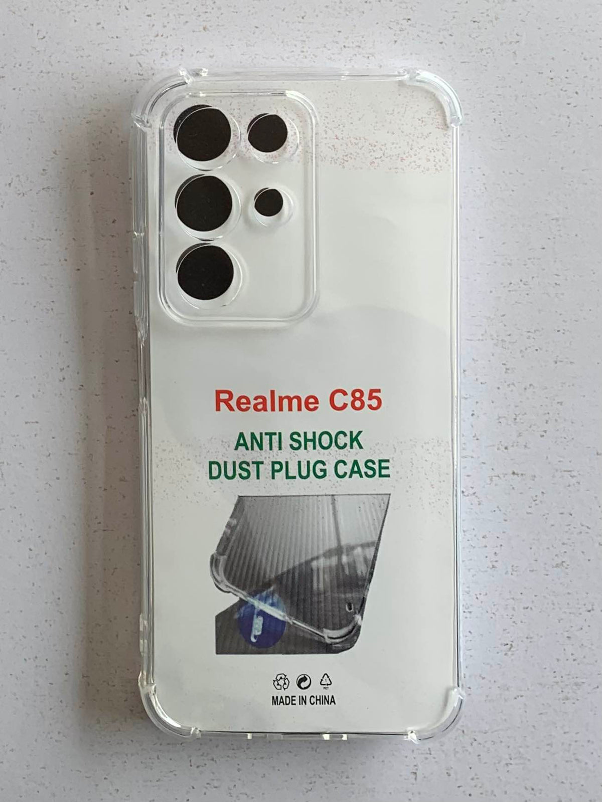 REALME Crystal Clear Transparent Shockproof Mobile Back Cover