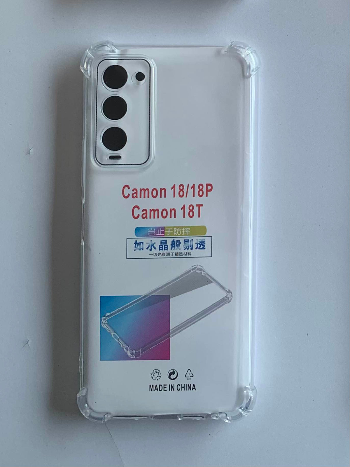 TECNO Crystal Clear Transparent Shockproof Mobile Back Cover
