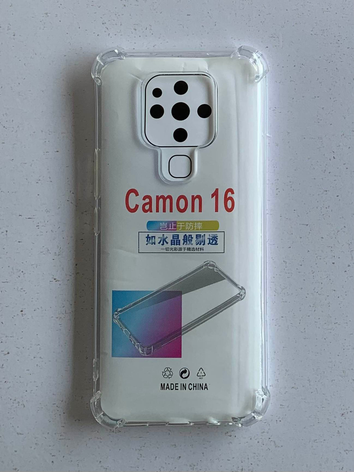 TECNO Crystal Clear Transparent Shockproof Mobile Back Cover