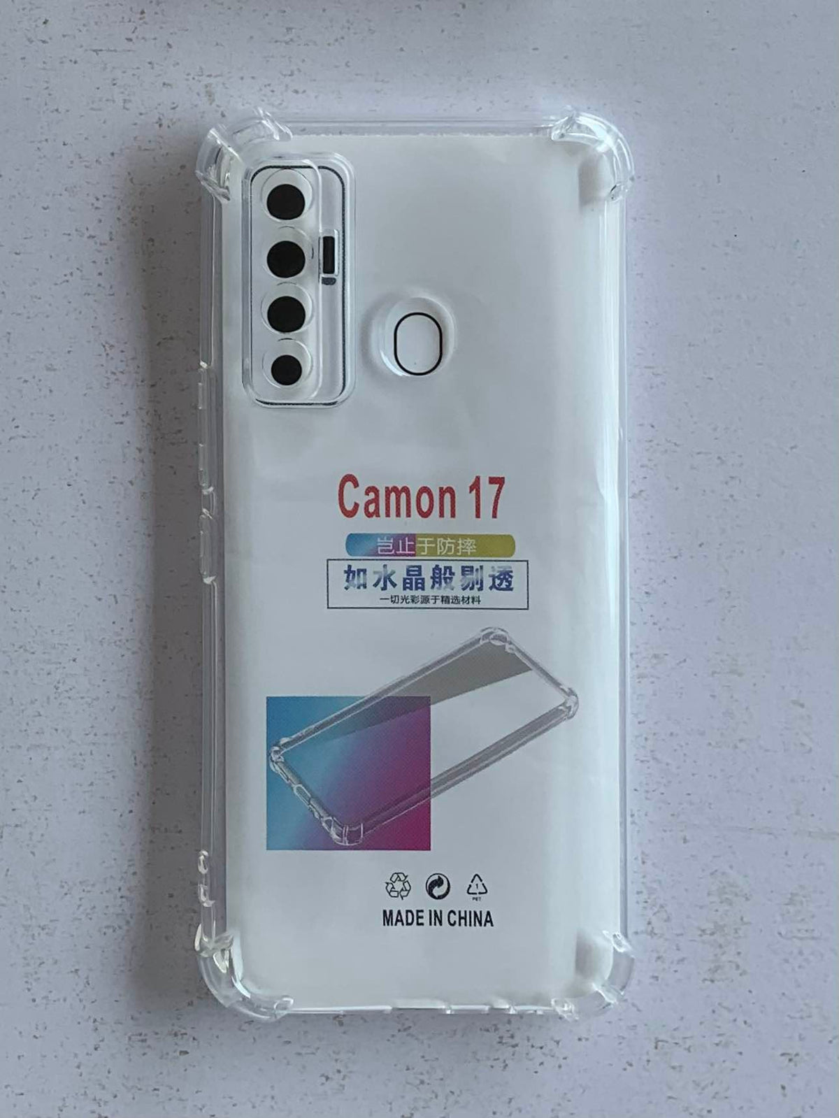TECNO Crystal Clear Transparent Shockproof Mobile Back Cover
