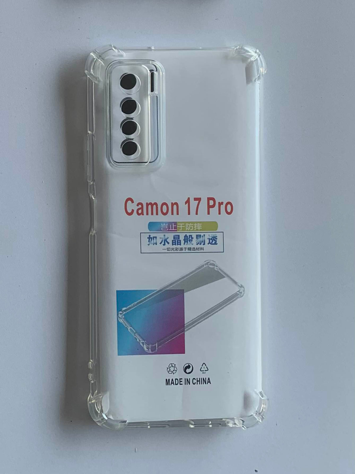 TECNO Crystal Clear Transparent Shockproof Mobile Back Cover