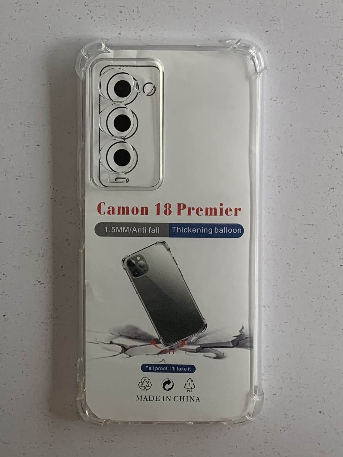 TECNO Crystal Clear Transparent Shockproof Mobile Back Cover