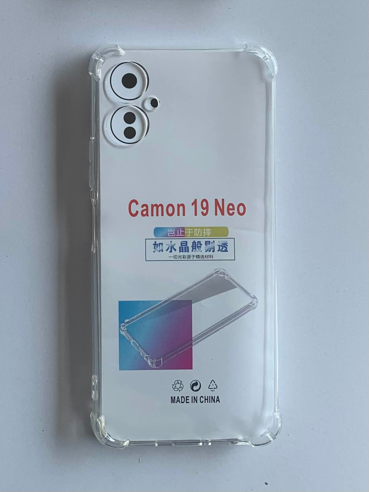 TECNO Crystal Clear Transparent Shockproof Mobile Back Cover