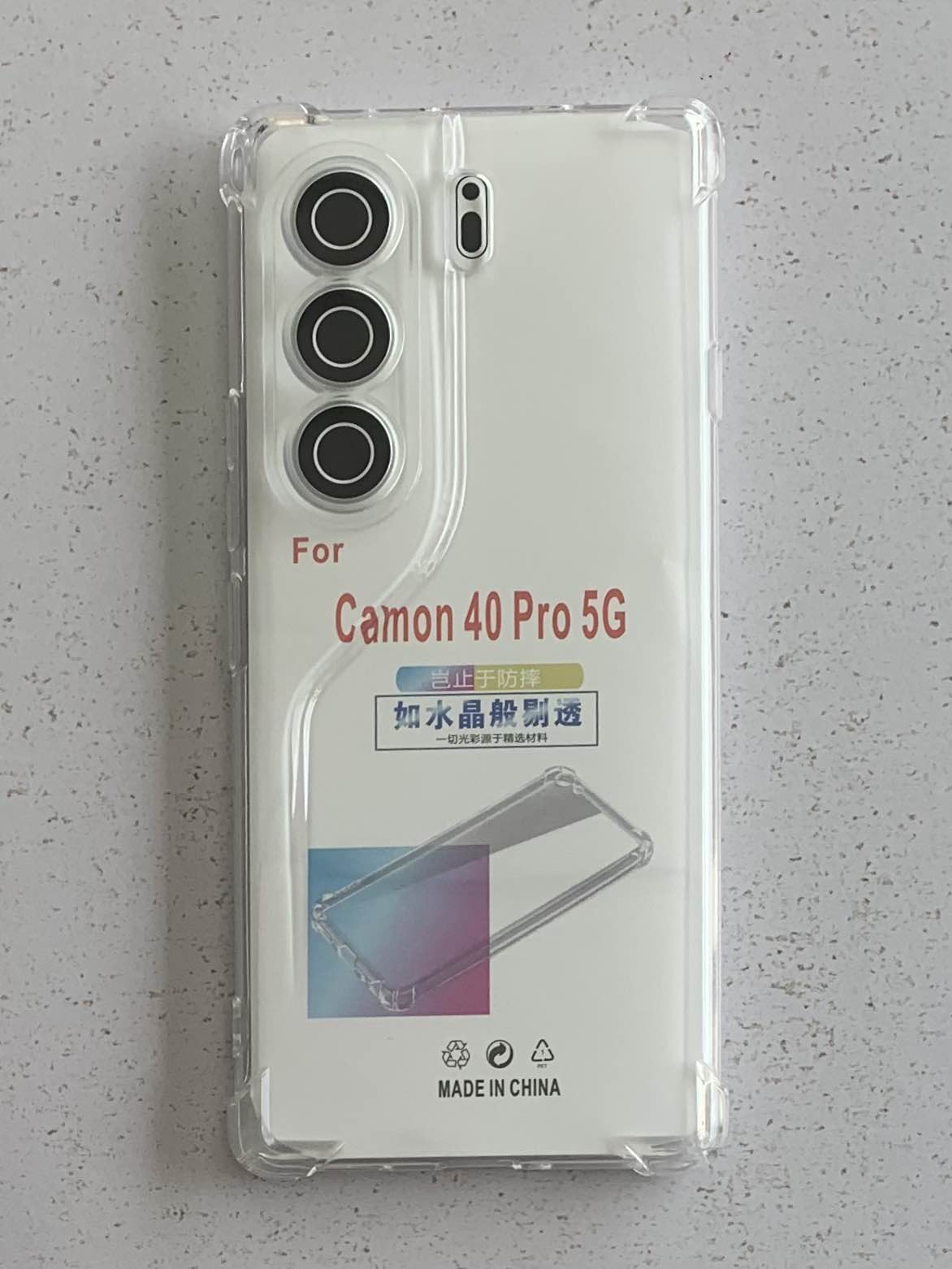 TECNO Crystal Clear Transparent Shockproof Mobile Back Cover