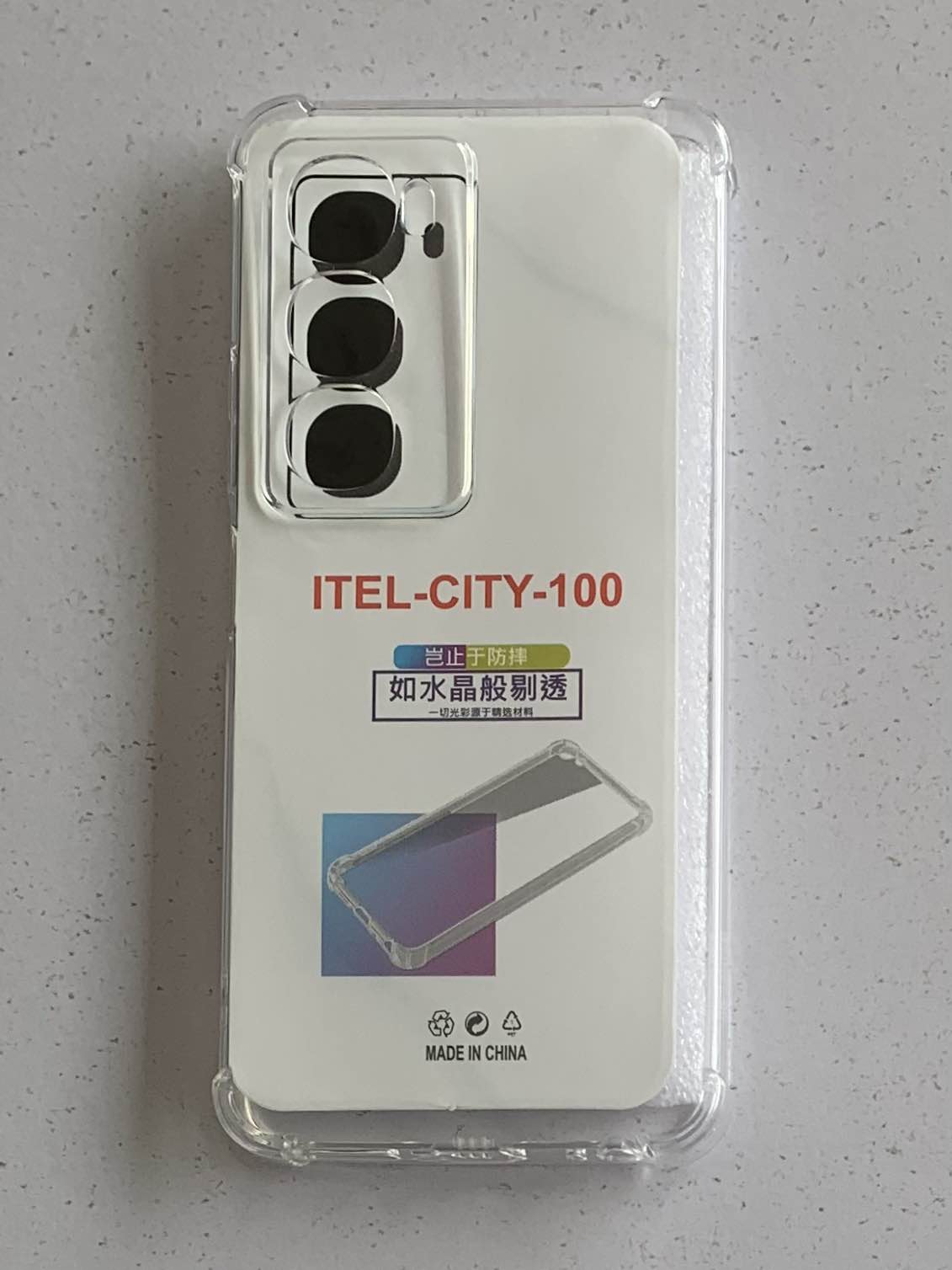 ITEL Crystal Clear Transparent Shockproof Mobile Back Cover