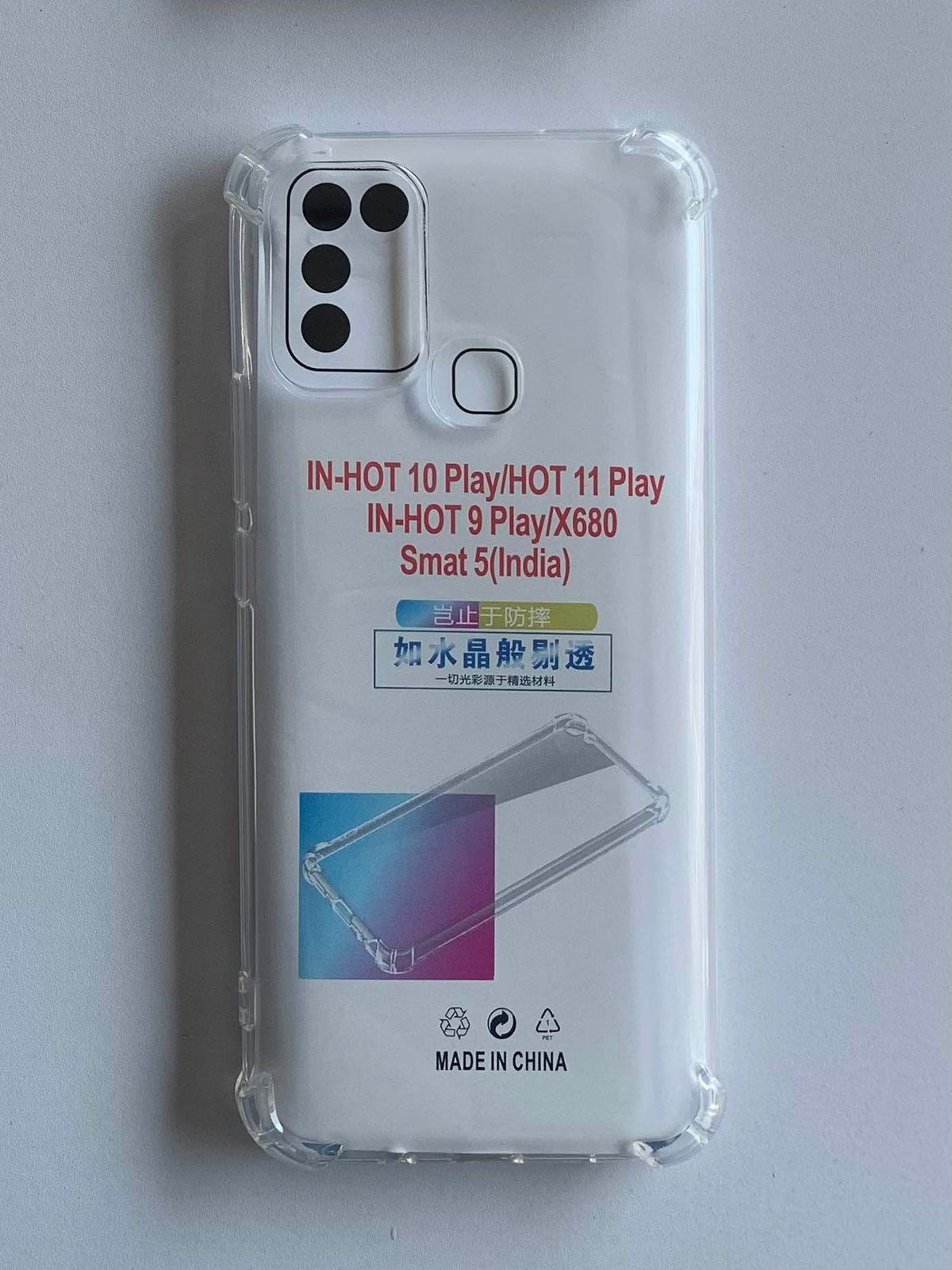 INFINIX Crystal Clear Transparent Shockproof Mobile Back Cover