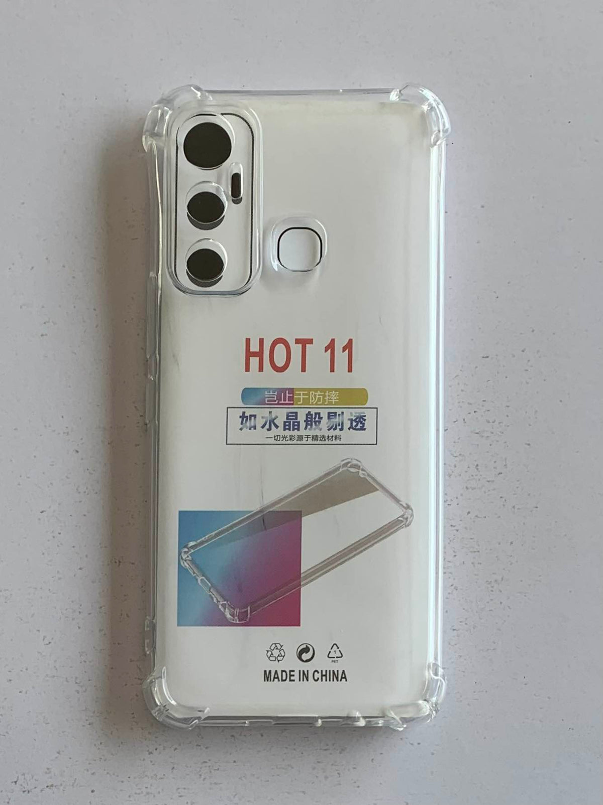INFINIX Crystal Clear Transparent Shockproof Mobile Back Cover