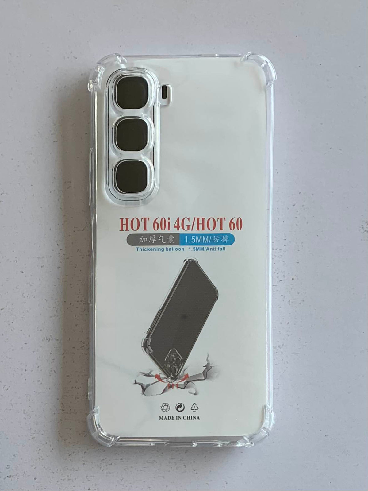 INFINIX Crystal Clear Transparent Shockproof Mobile Back Cover