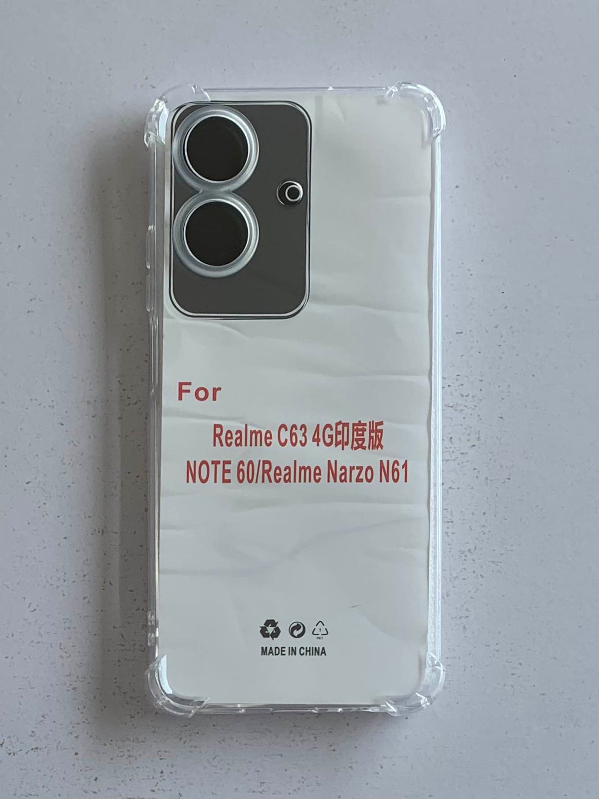 REALME Crystal Clear Transparent Shockproof Mobile Back Cover