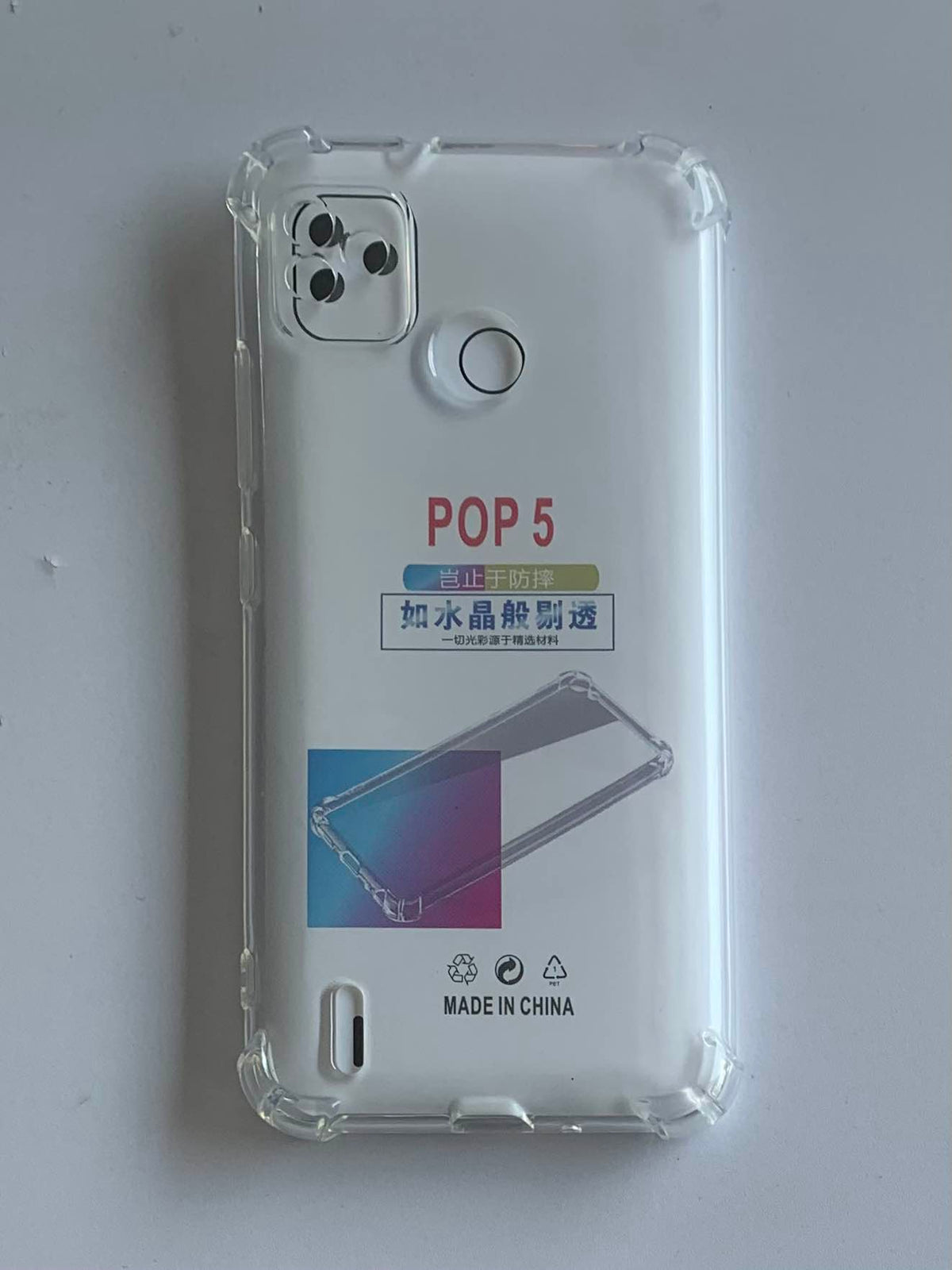 TECNO Crystal Clear Transparent Shockproof Mobile Back Cover