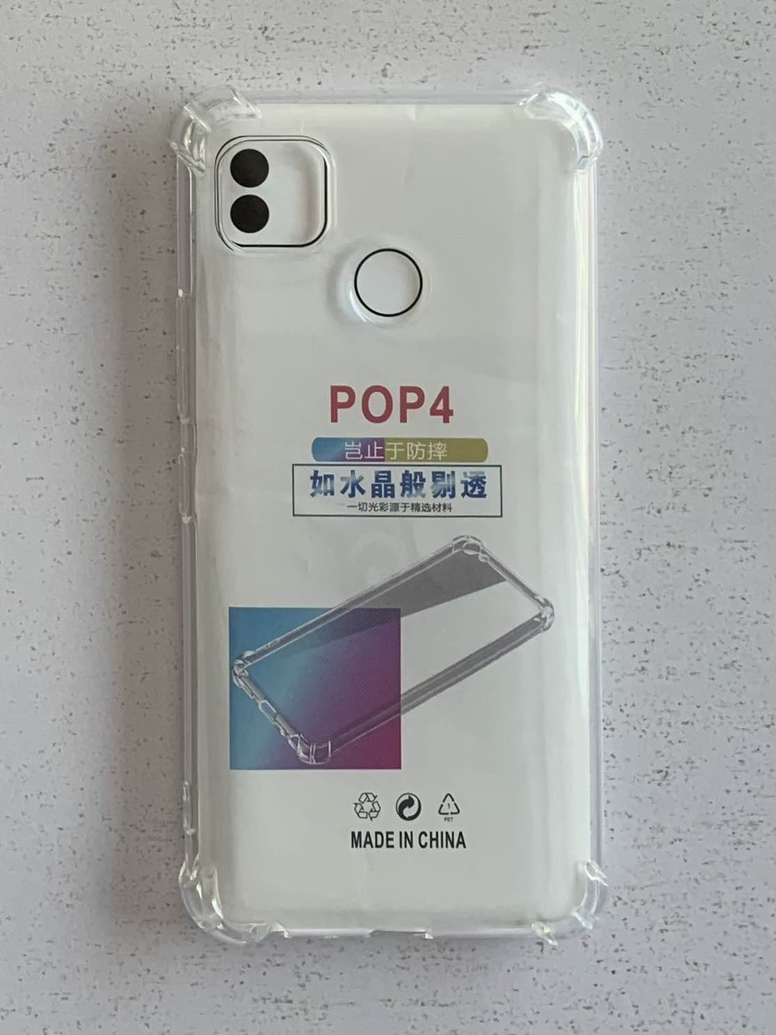 TECNO Crystal Clear Transparent Shockproof Mobile Back Cover