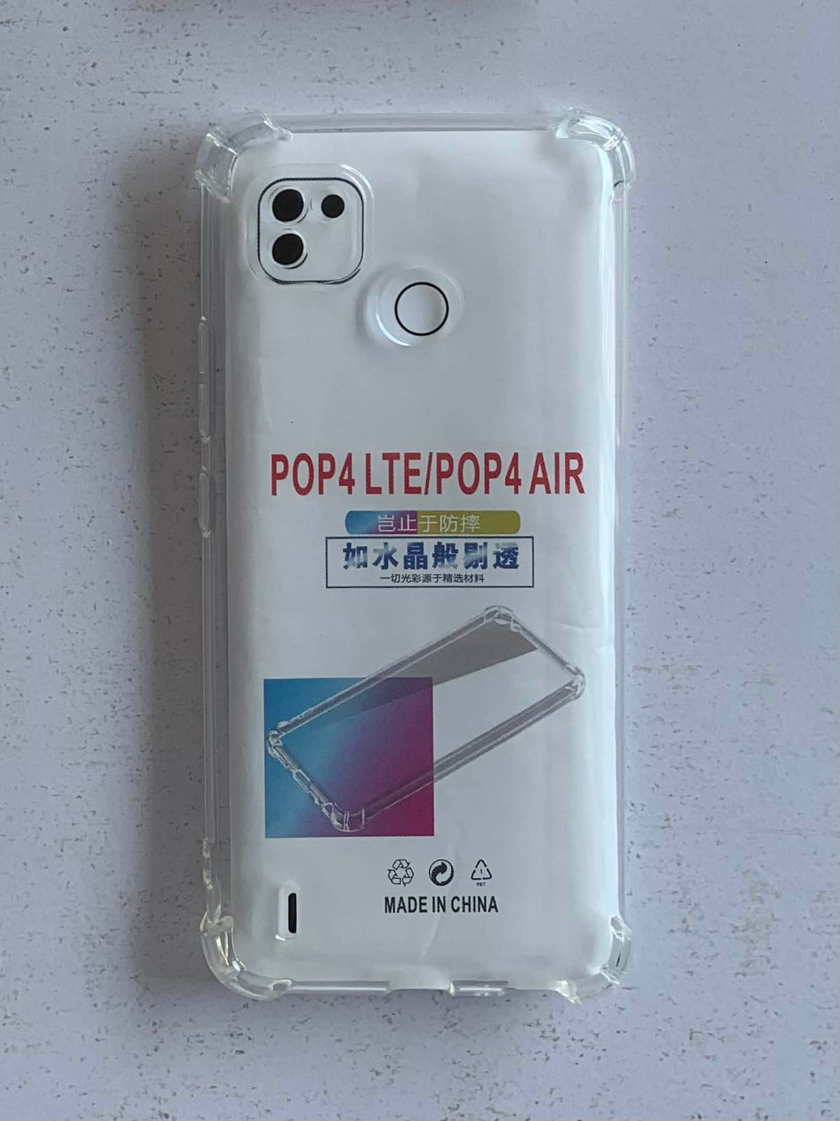 TECNO Crystal Clear Transparent Shockproof Mobile Back Cover