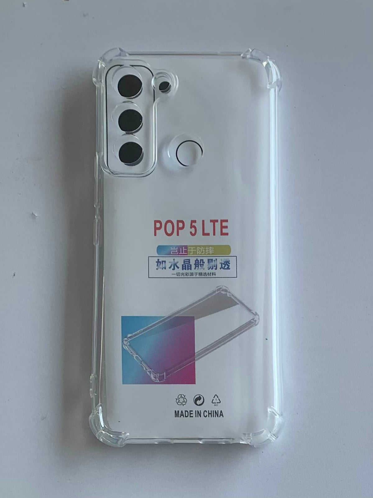 TECNO Crystal Clear Transparent Shockproof Mobile Back Cover