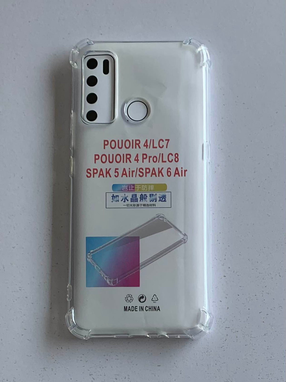 TECNO Crystal Clear Transparent Shockproof Mobile Back Cover
