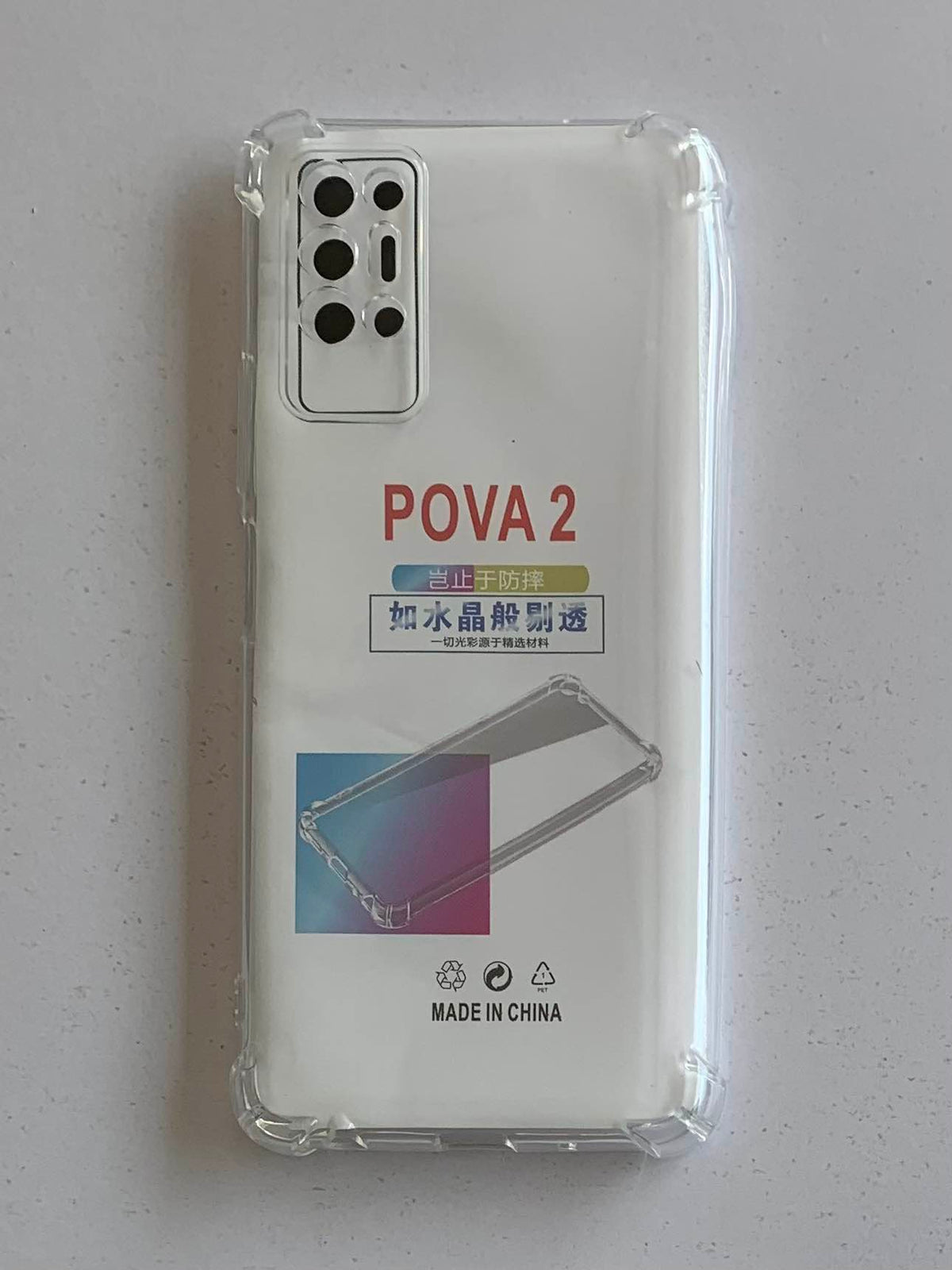 TECNO Crystal Clear Transparent Shockproof Mobile Back Cover