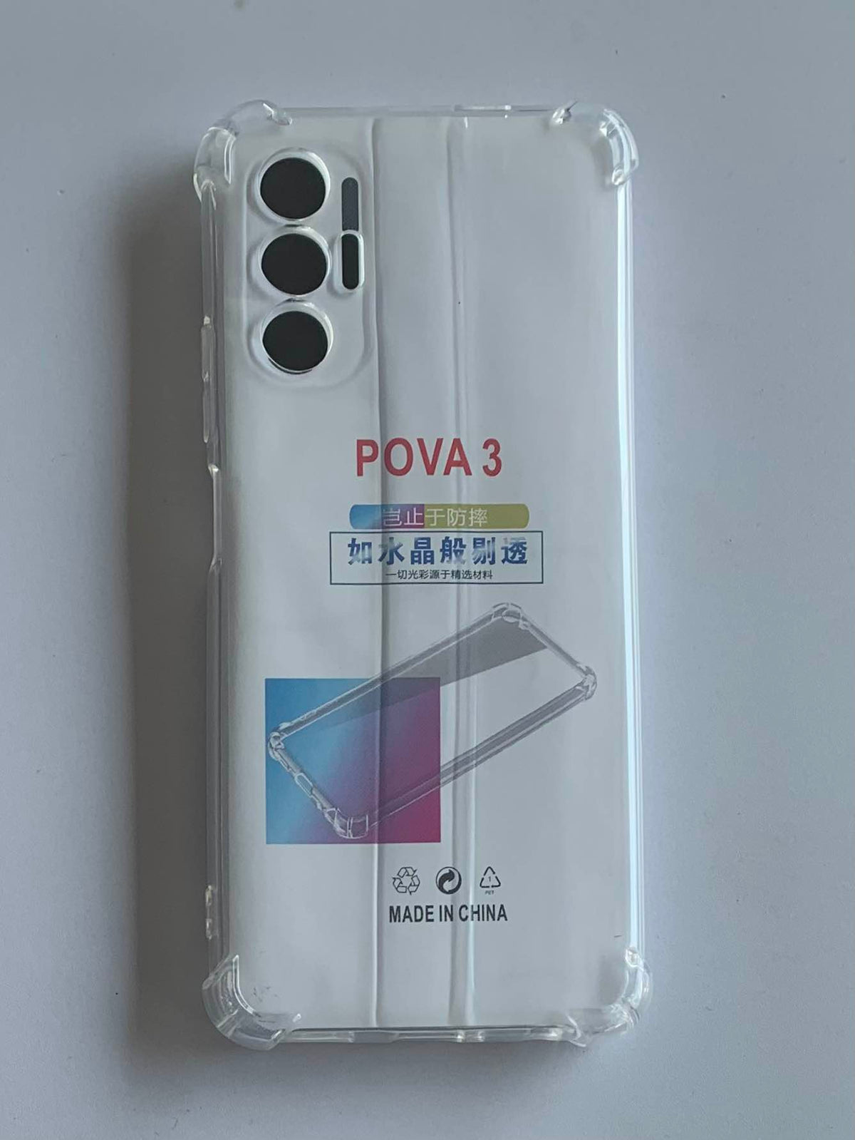 TECNO Crystal Clear Transparent Shockproof Mobile Back Cover