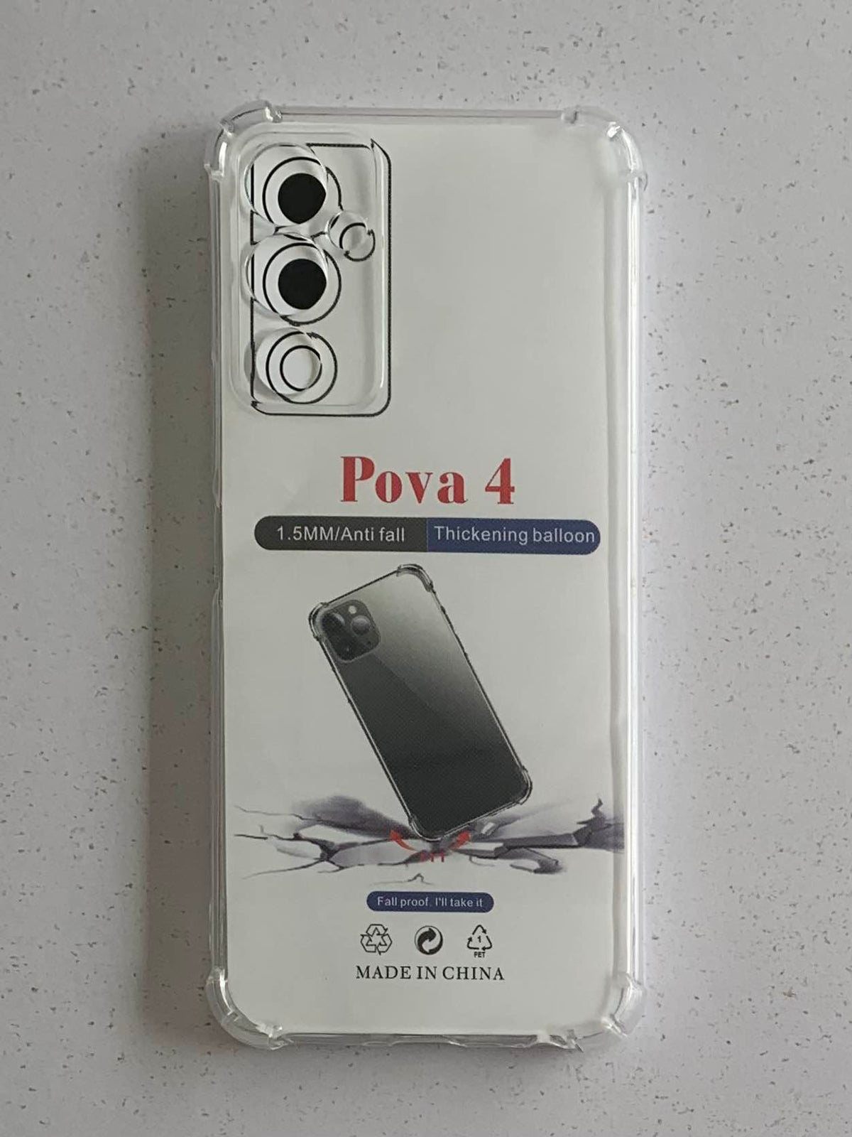 TECNO Crystal Clear Transparent Shockproof Mobile Back Cover