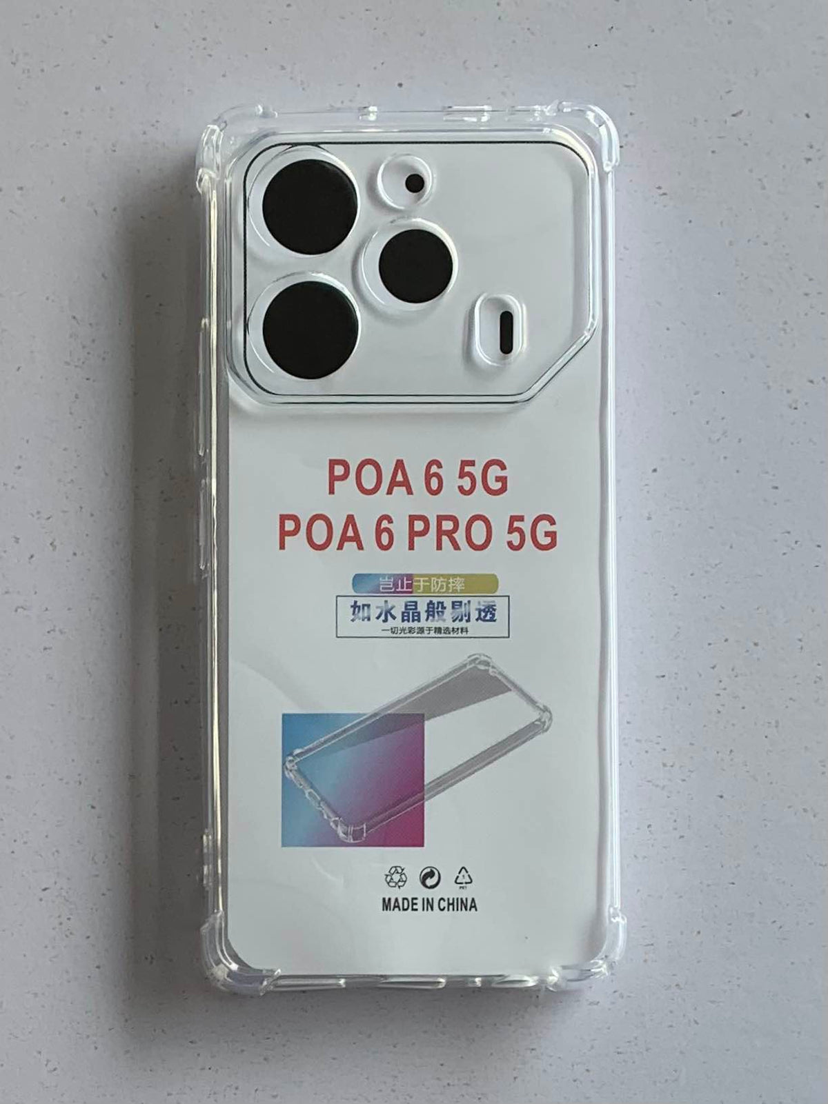 TECNO Crystal Clear Transparent Shockproof Mobile Back Cover