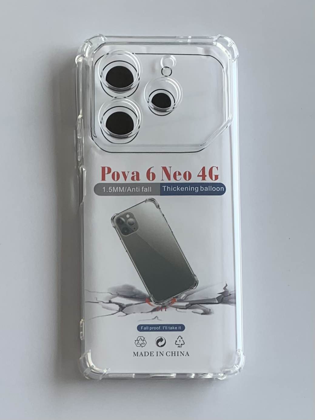 TECNO Crystal Clear Transparent Shockproof Mobile Back Cover