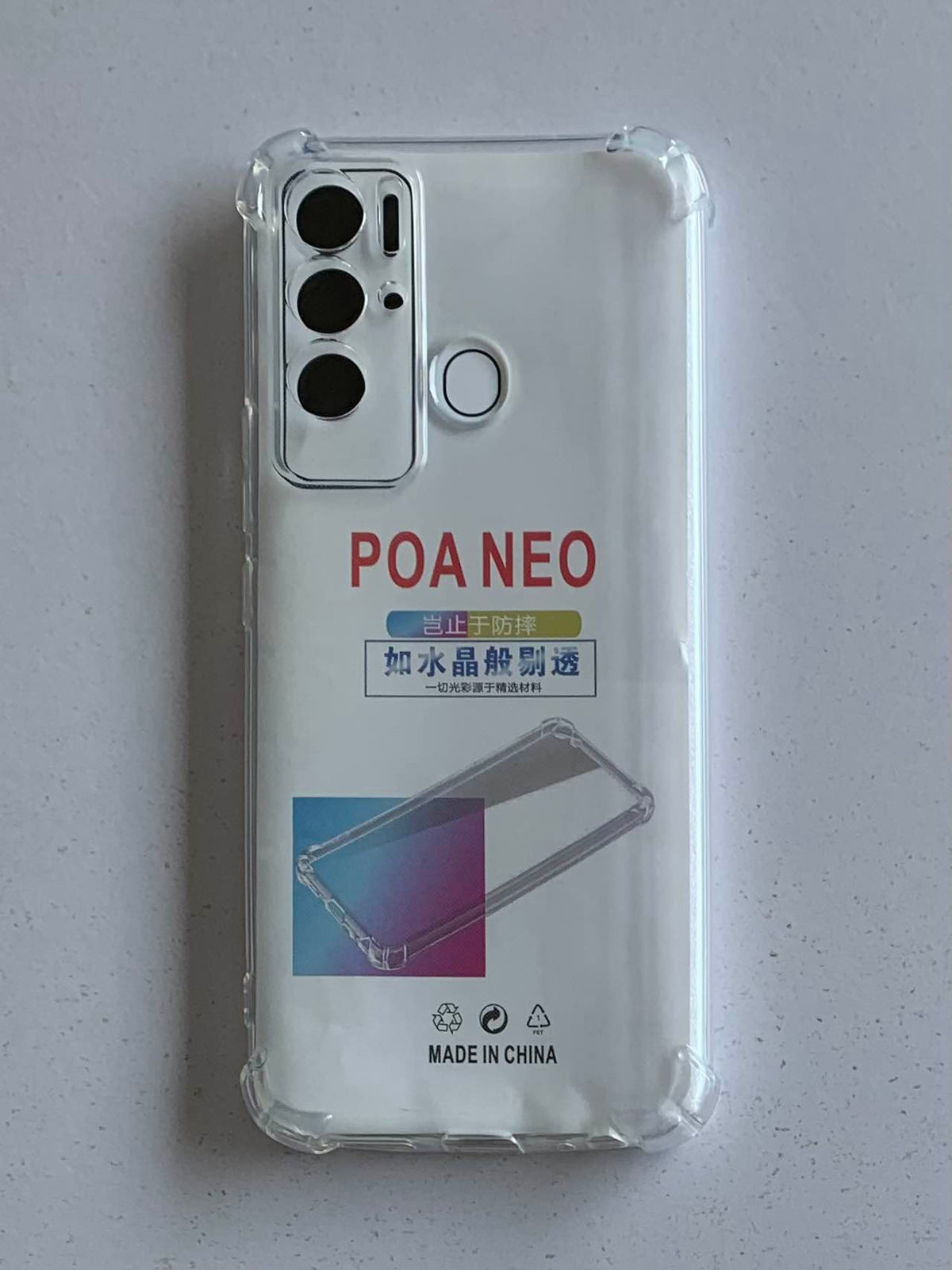 TECNO Crystal Clear Transparent Shockproof Mobile Back Cover