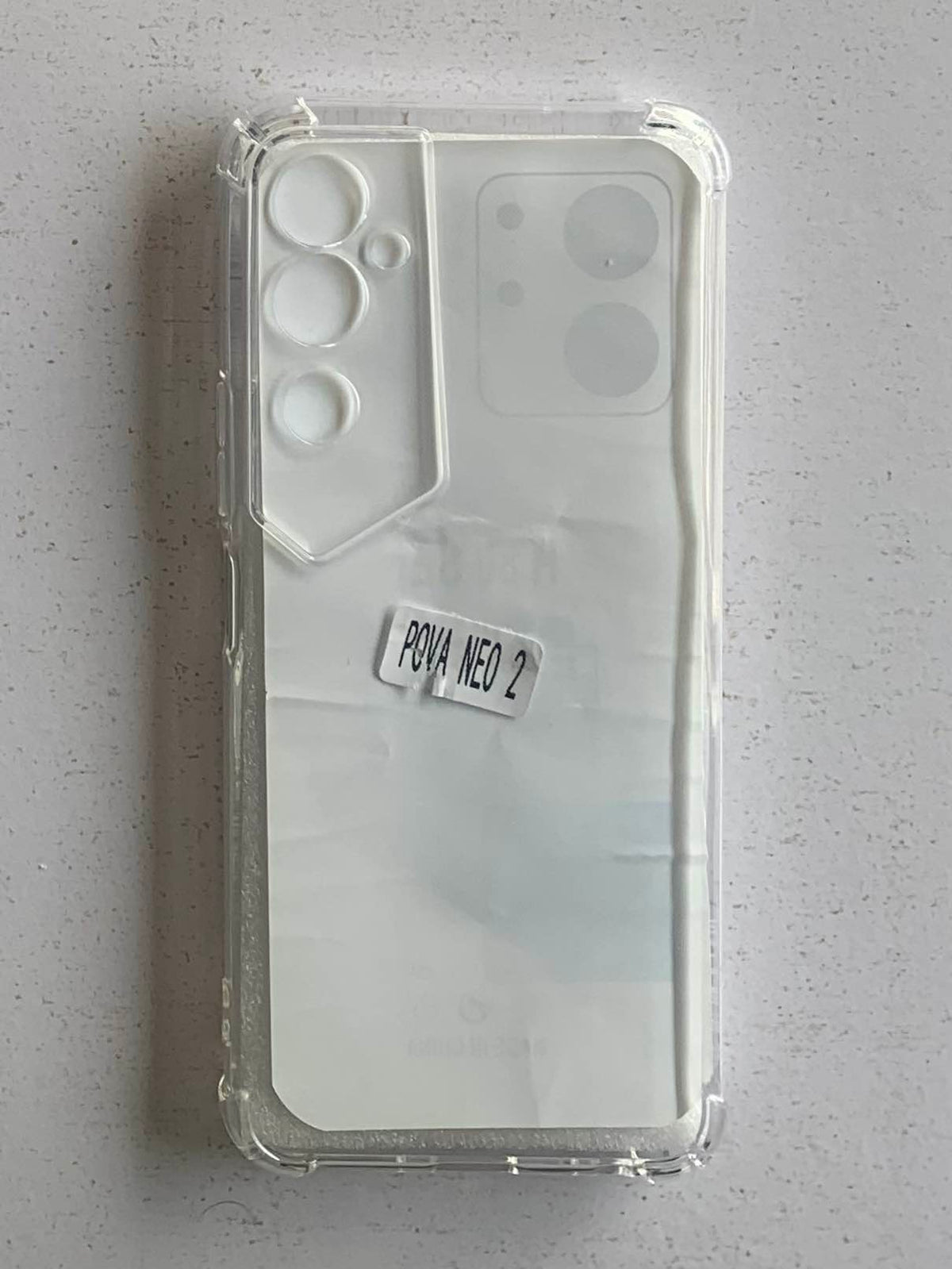 TECNO Crystal Clear Transparent Shockproof Mobile Back Cover