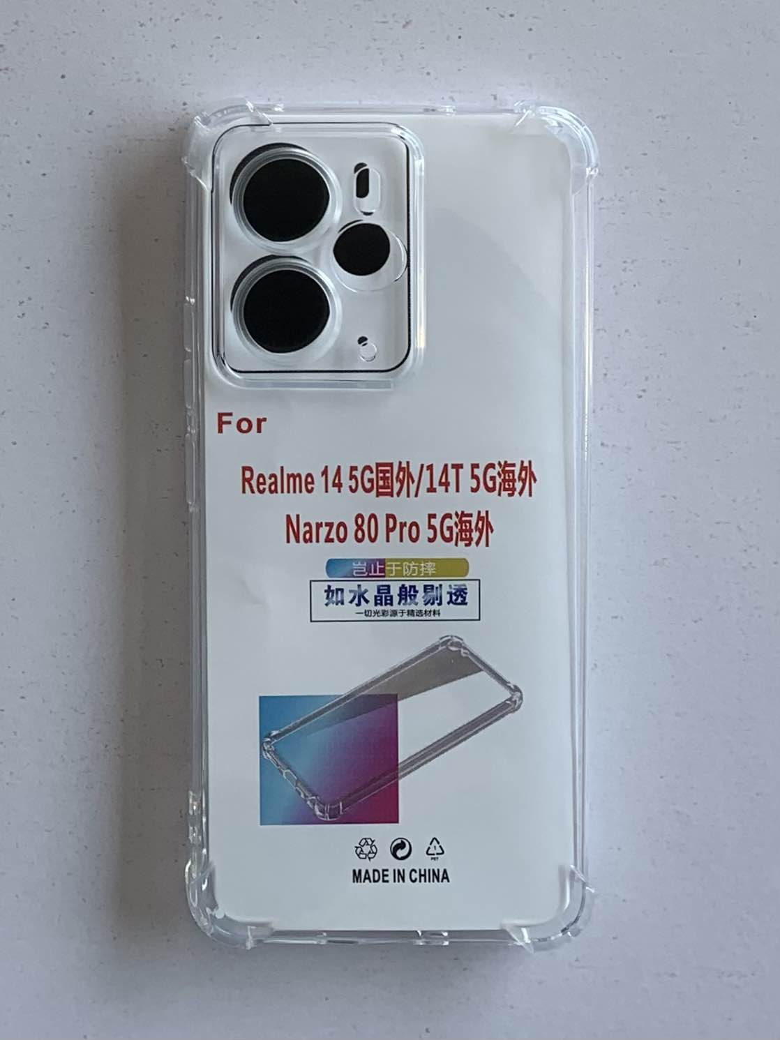 REALME Crystal Clear Transparent Shockproof Mobile Back Cover