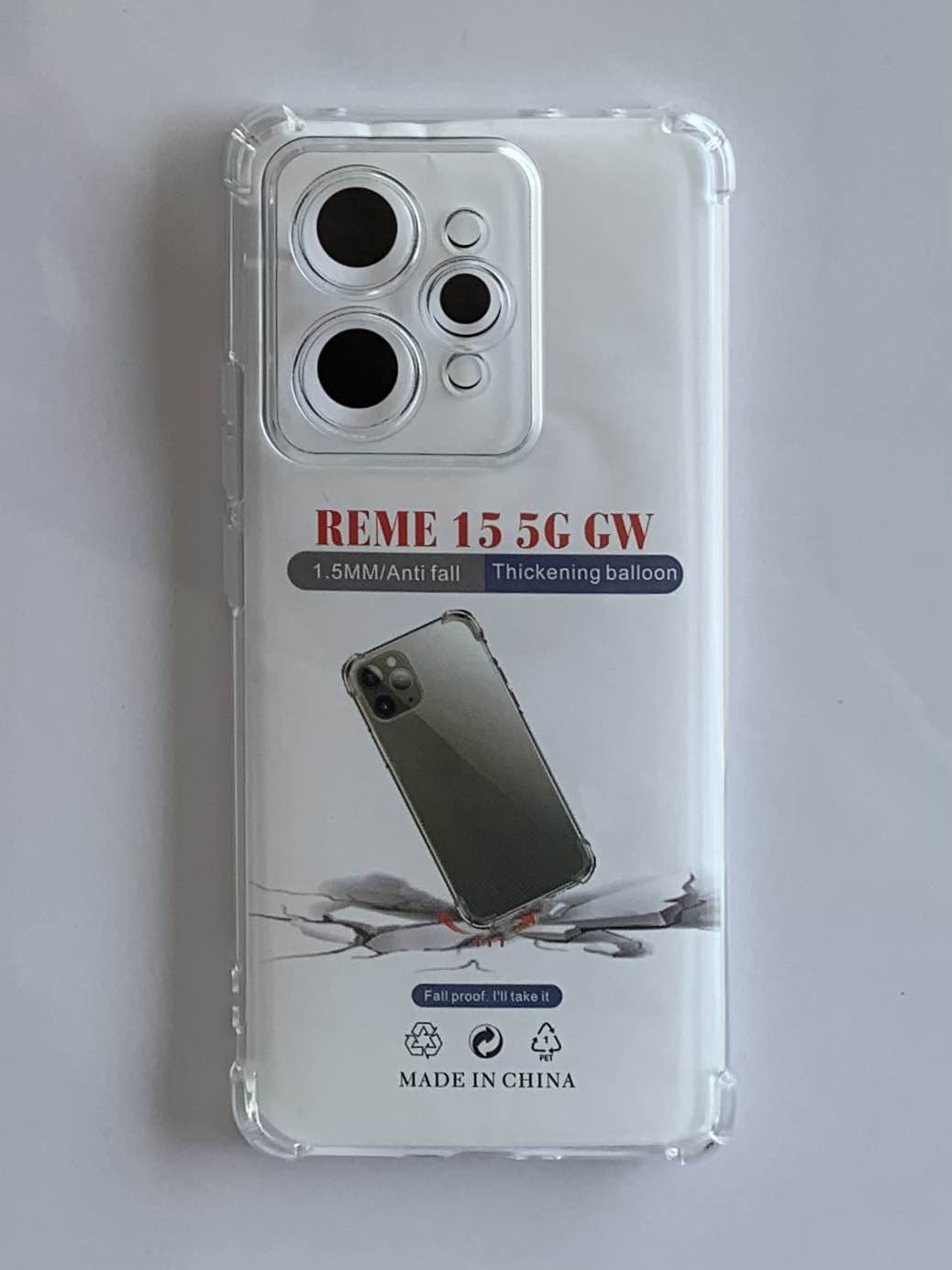 REALME Crystal Clear Transparent Shockproof Mobile Back Cover