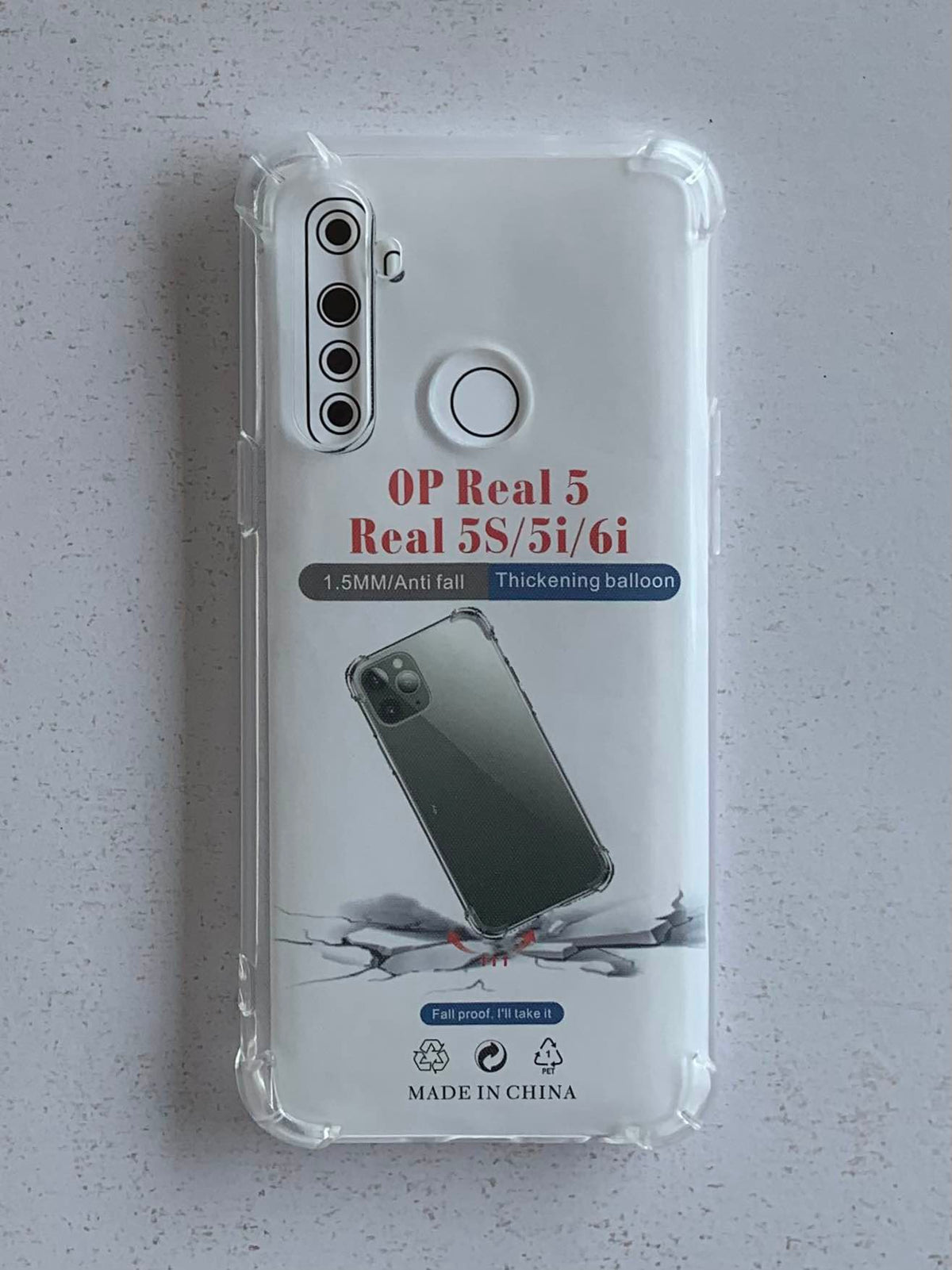 REALME Crystal Clear Transparent Shockproof Mobile Back Cover