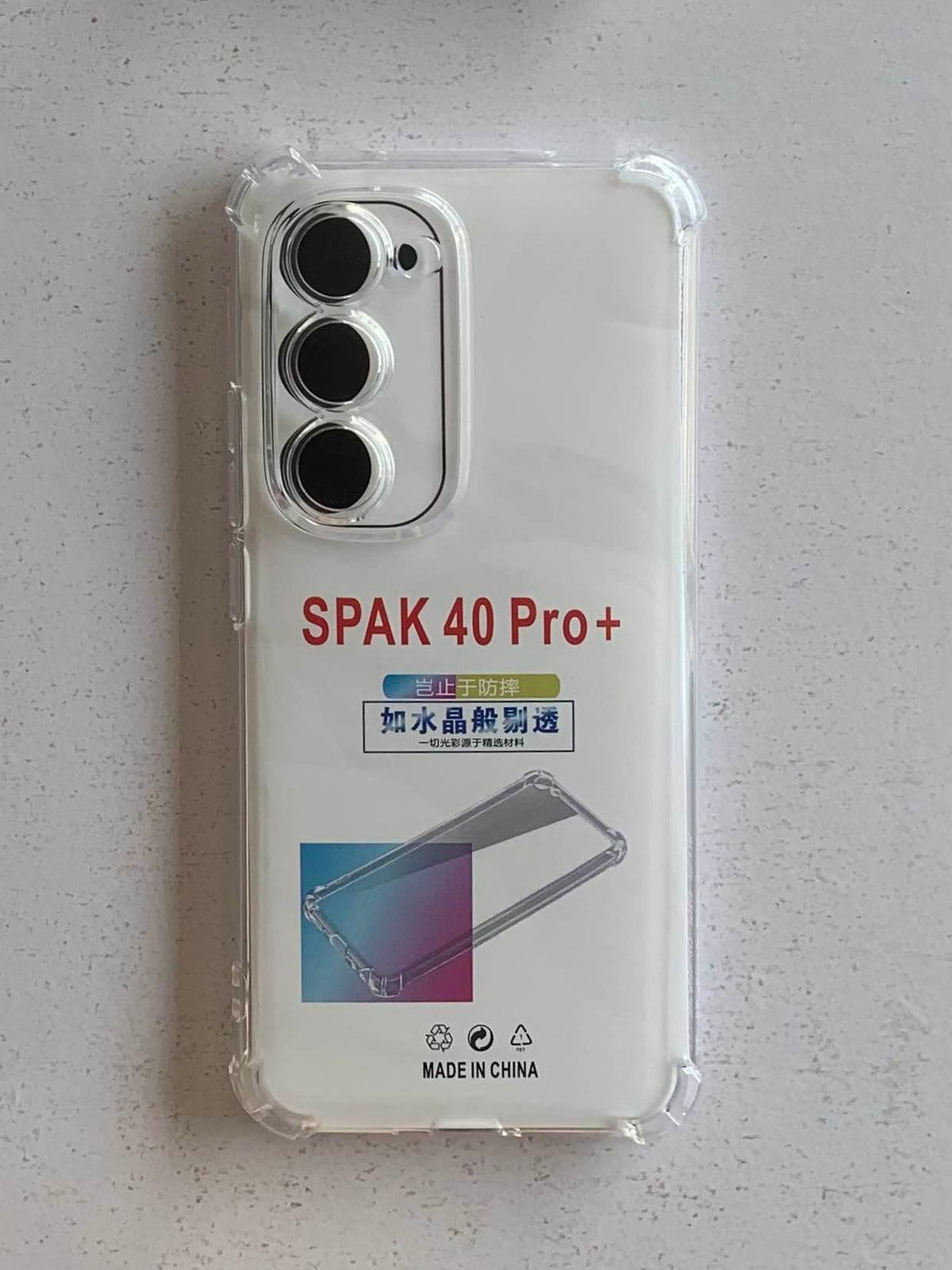 TECNO Crystal Clear Transparent Shockproof Mobile Back Cover