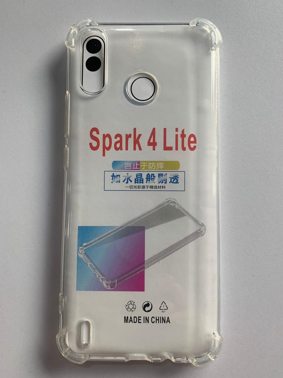 TECNO Crystal Clear Transparent Shockproof Mobile Back Cover