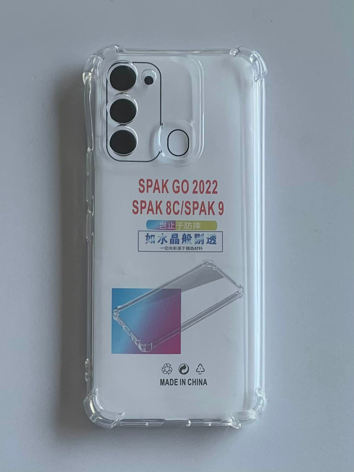 TECNO Crystal Clear Transparent Shockproof Mobile Back Cover