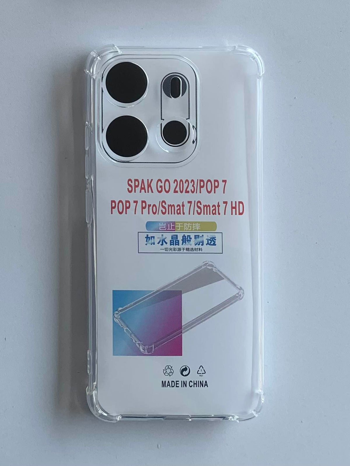 INFINIX Crystal Clear Transparent Shockproof Mobile Back Cover