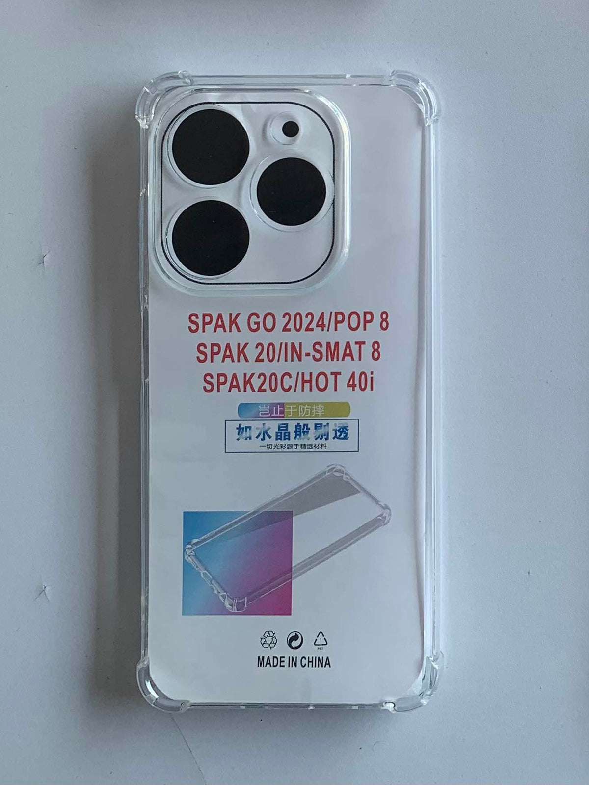 INFINIX Crystal Clear Transparent Shockproof Mobile Back Cover