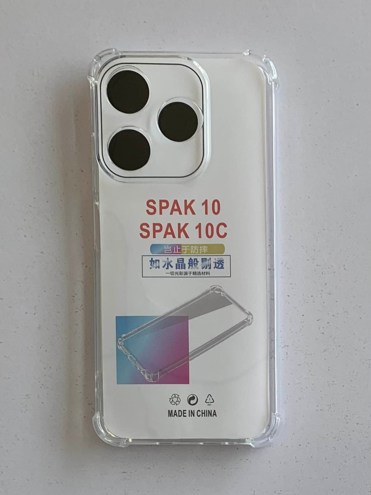 TECNO Crystal Clear Transparent Shockproof Mobile Back Cover
