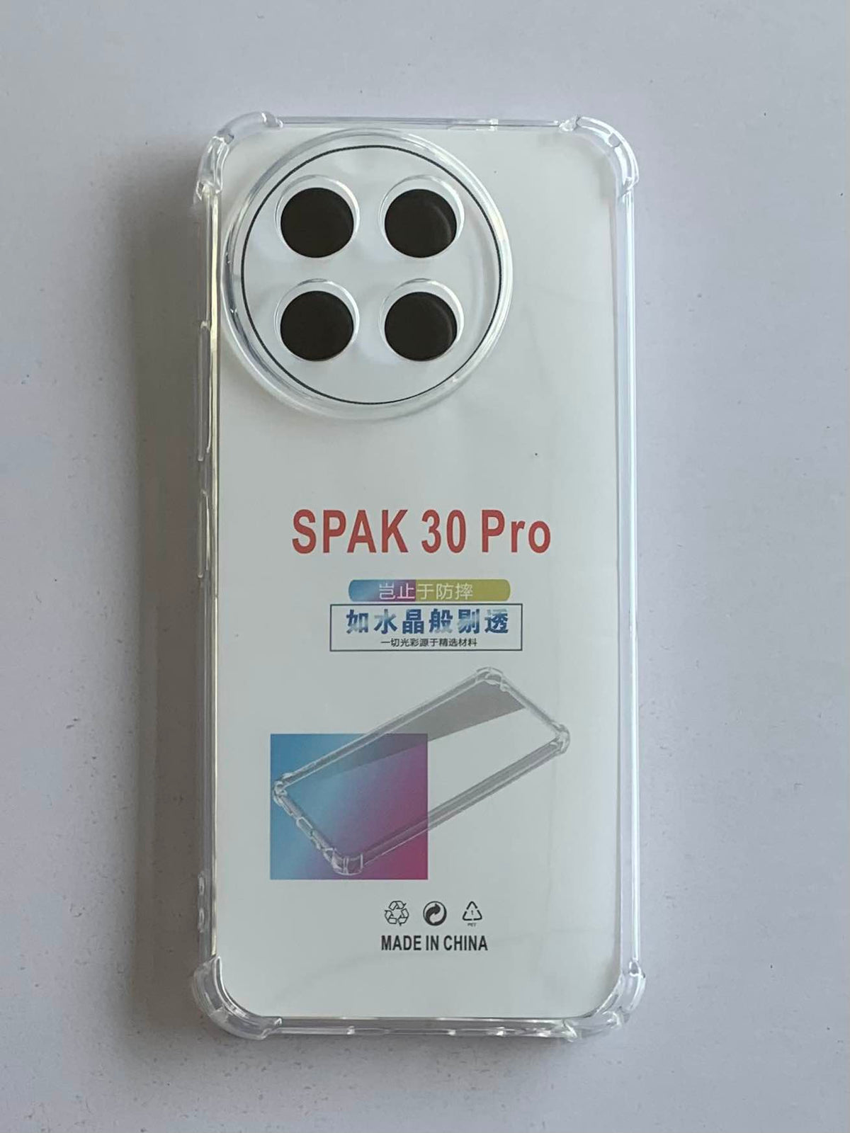 TECNO Crystal Clear Transparent Shockproof Mobile Back Cover
