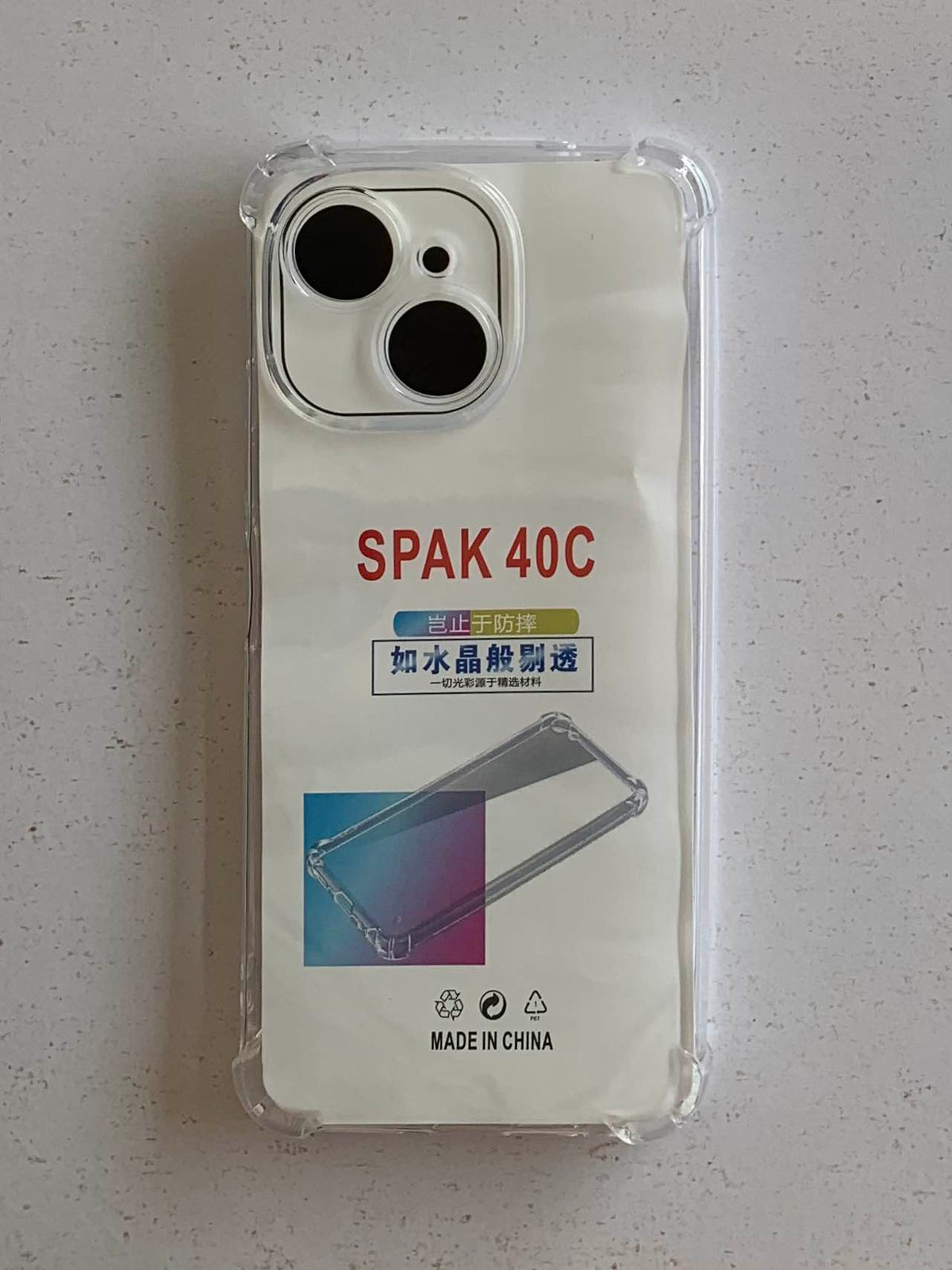 TECNO Crystal Clear Transparent Shockproof Mobile Back Cover