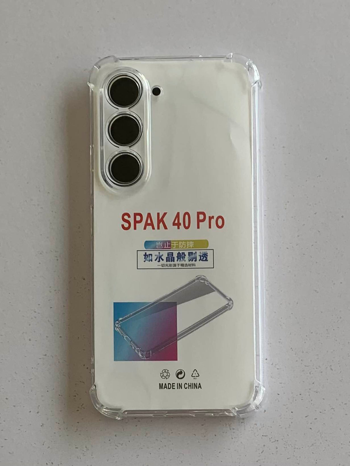 TECNO Crystal Clear Transparent Shockproof Mobile Back Cover