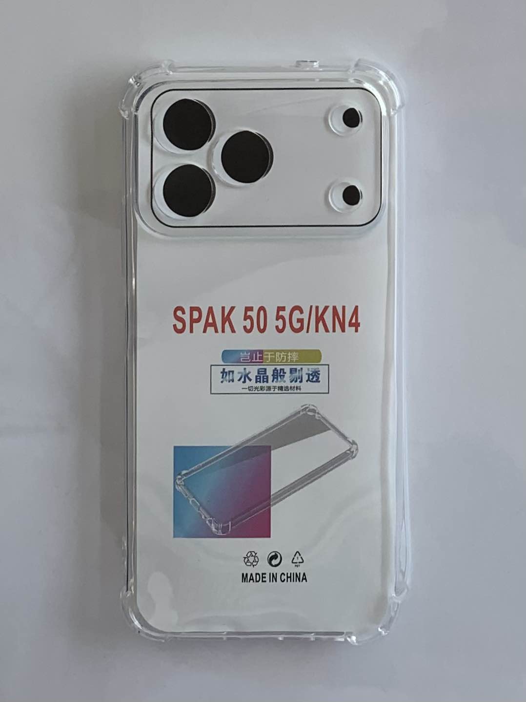 TECNO Crystal Clear Transparent Shockproof Mobile Back Cover