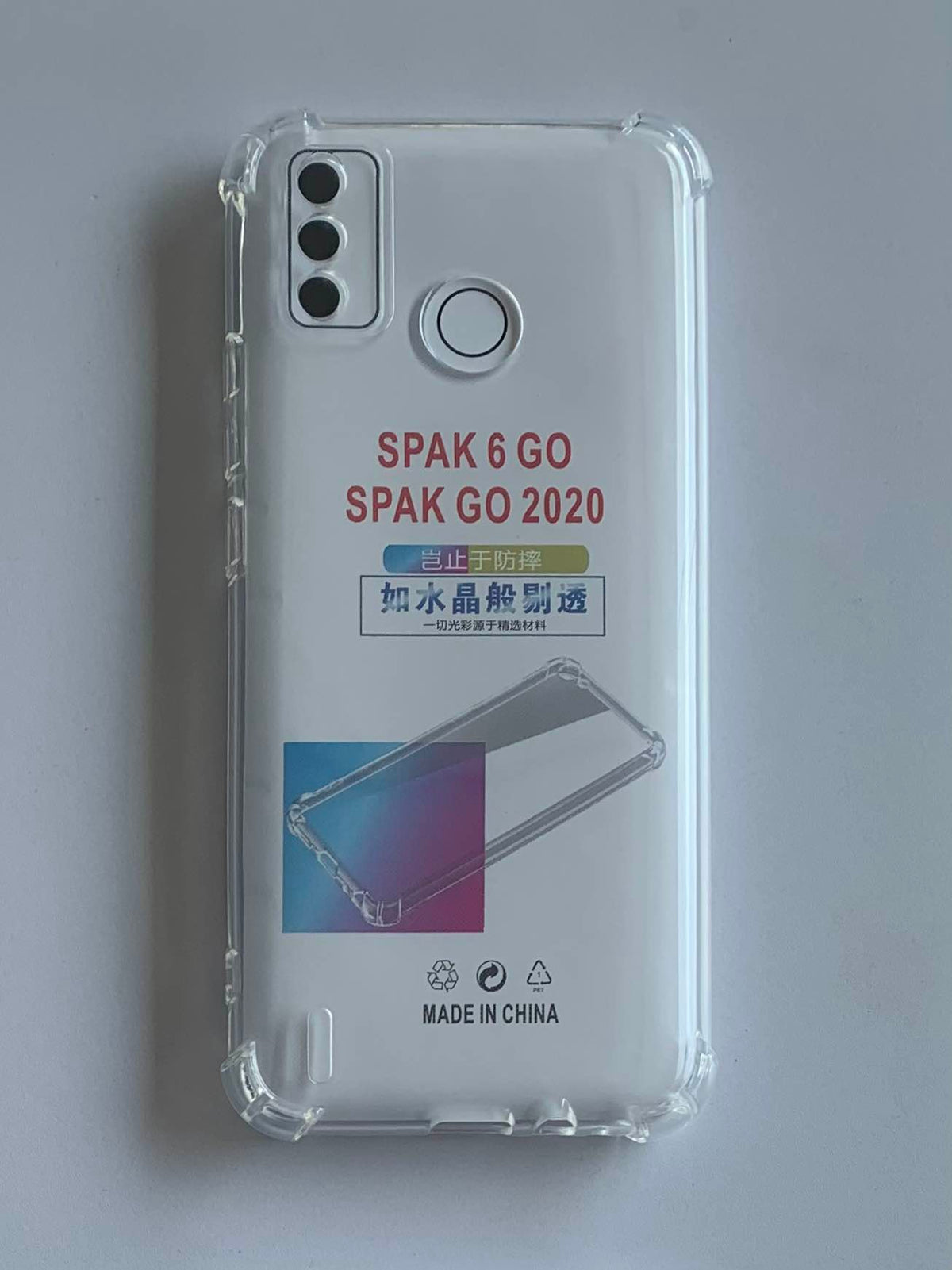 TECNO Crystal Clear Transparent Shockproof Mobile Back Cover