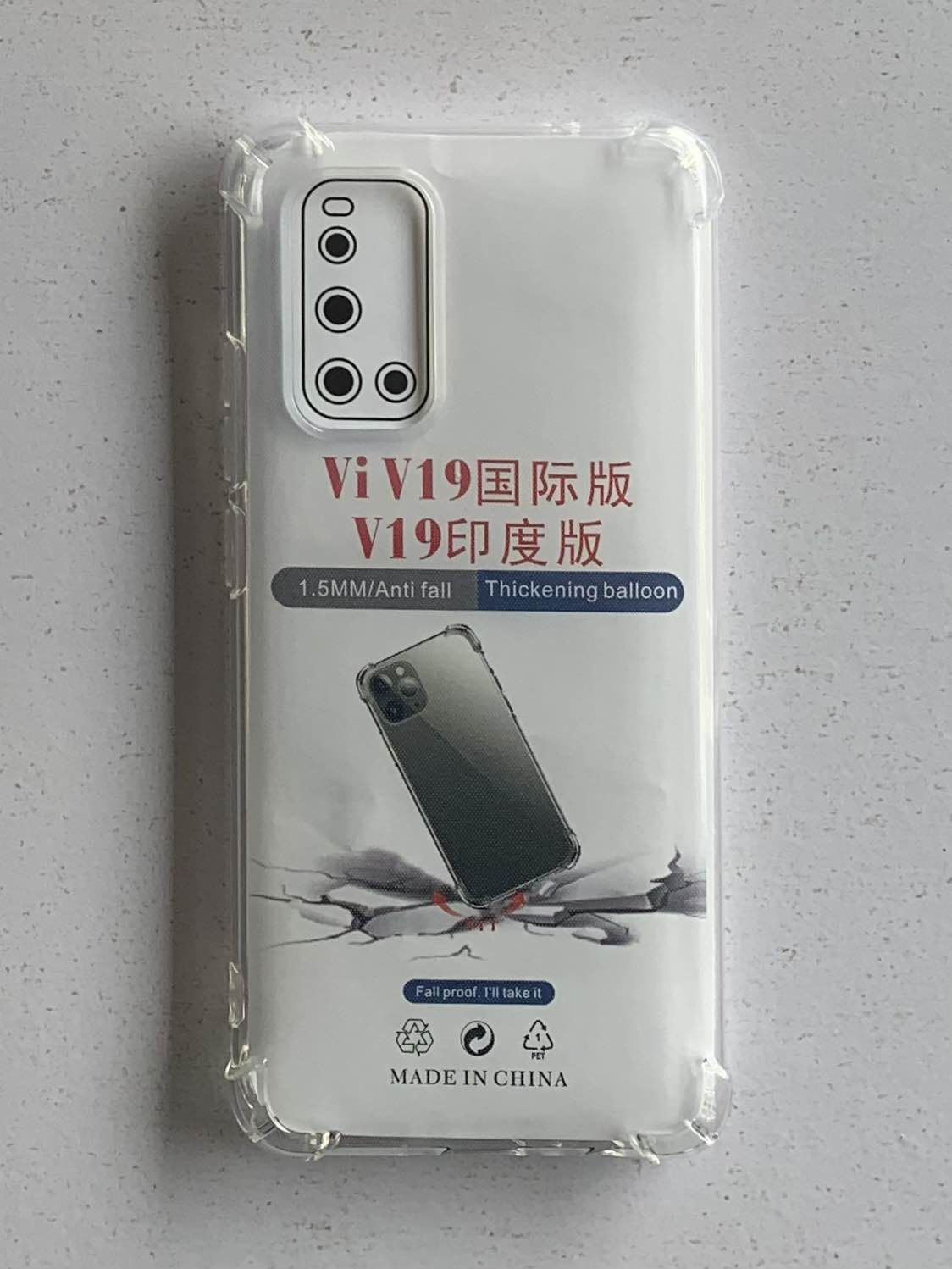 VIVO Crystal Clear Transparent Shockproof Mobile Back Cover