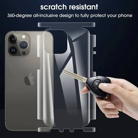 APPLE IPHONE Skin/Jelly Back Protector Crystal Clear TPU Hydrogel & Scratch-Resistant | 360 protection