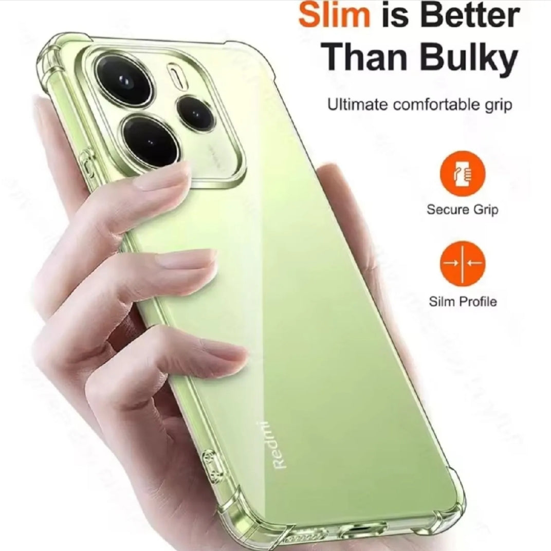 REDMI / XIAOMI Crystal Clear Transparent Shockproof Mobile Back Cover