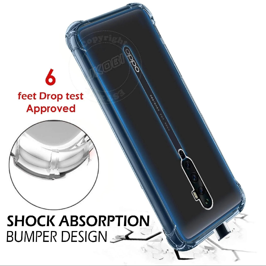 OPPO Crystal Clear Transparent Shockproof Imported TPU Mobile Back Cover