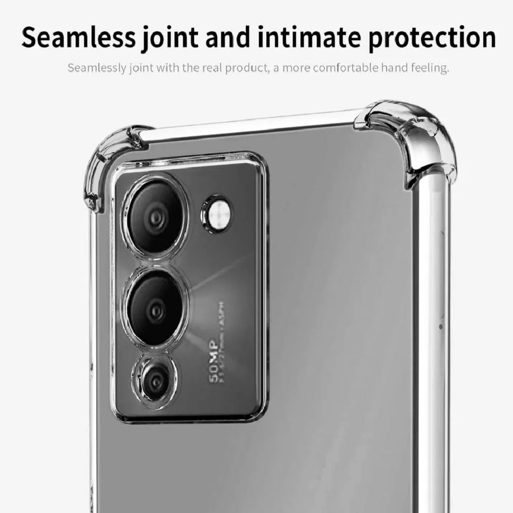 INFINIX Crystal Clear Transparent Shockproof Mobile Back Cover